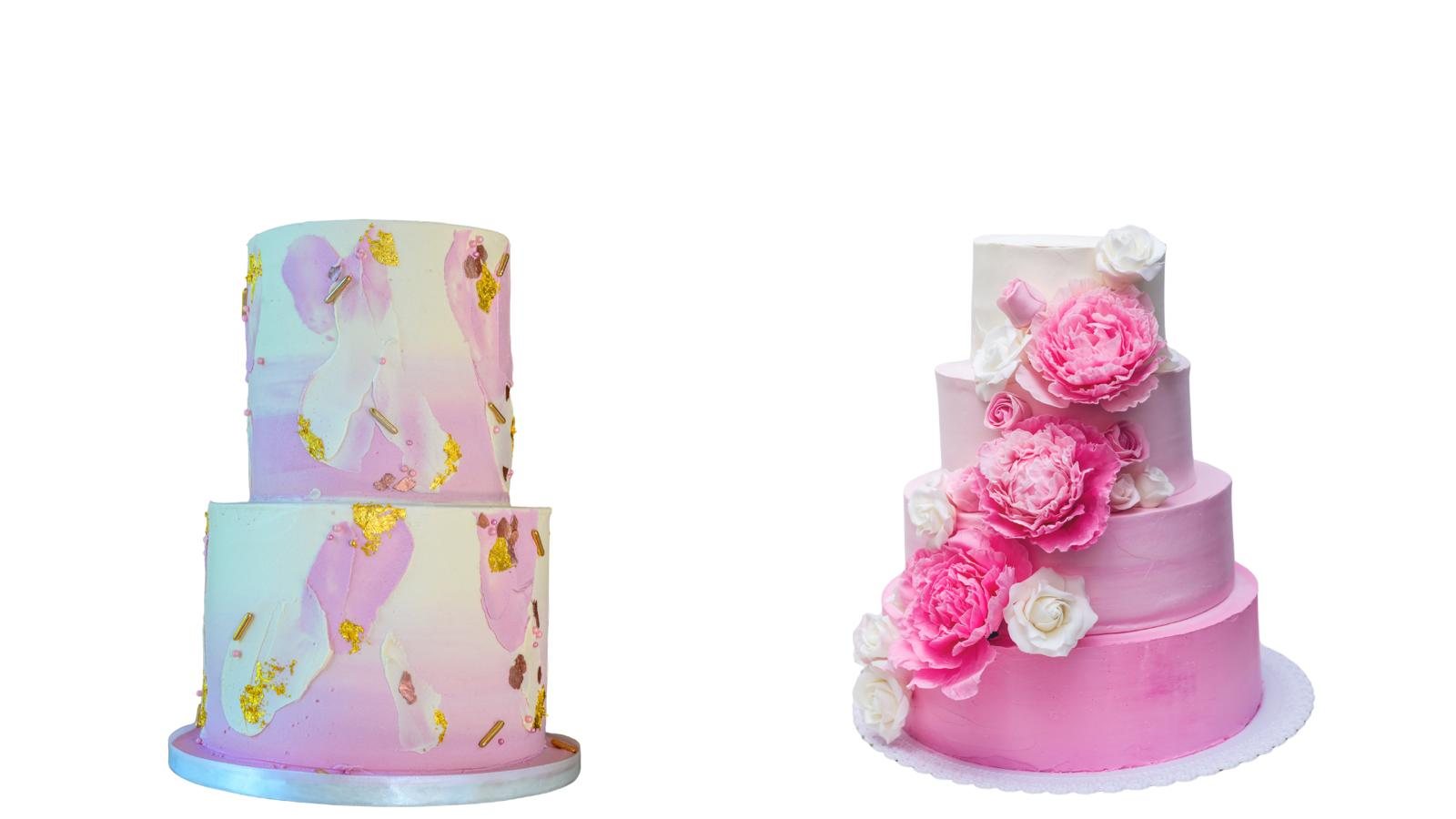 Bizcocho personalizado en tonos pastel