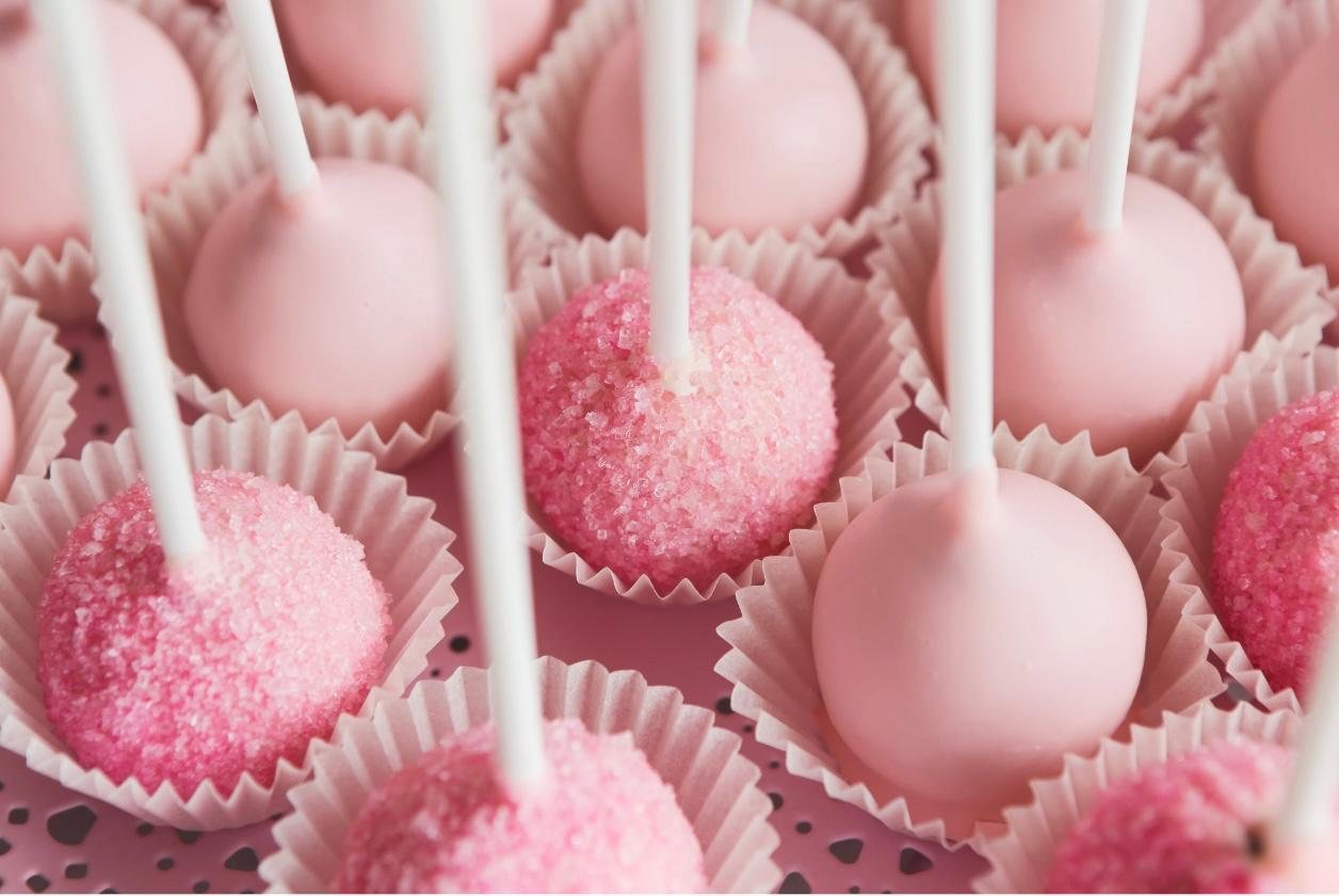 Cake pops rosados