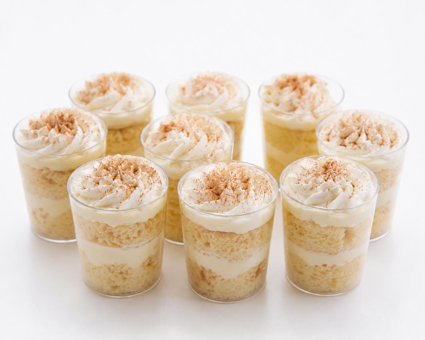 Postres individuales cremosos